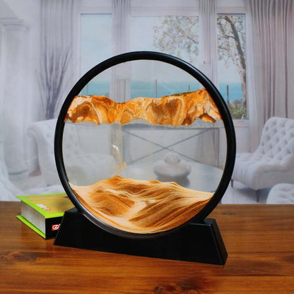 Adornos de arenas movedizas 3D para decoración del hogar con forma de montaña y río antiguos