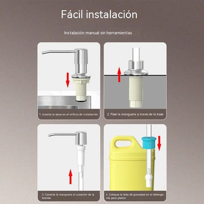 🫧👍Juego de manguera de extensión para dispensador de jabón [cabezal pulverizador + manguera de extensión de 1 metro] 25 €