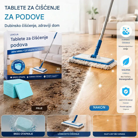 💦🏡【3 pakiranja, ukupno 90 tableta】Vlažne maramice za čišćenje podova topive u vodi