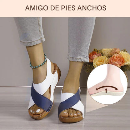 【30%OFF】【36-43】🔥Sandalias ortopédicas de tacón inclinado ultra cómodas