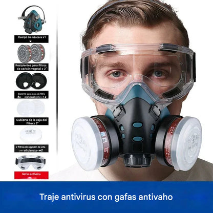 🔥🔥Mascarilla industrial con carbón activado, protege contra el polvo, los humos y la pintura tóxica.