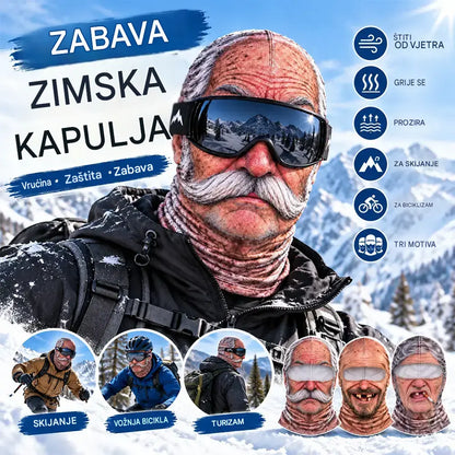 😎Zabavna 3D maska za lice koja grije, za zimske sportove na otvorenom