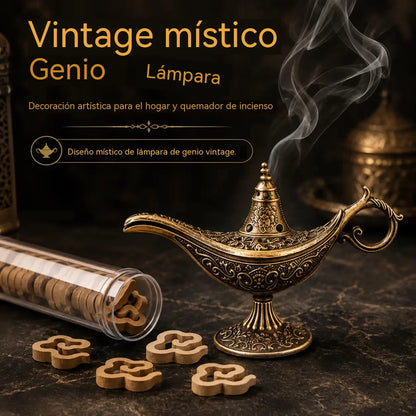 🔥Portalámparas de incienso vintage estilo lámpara del genio de Aladdín
