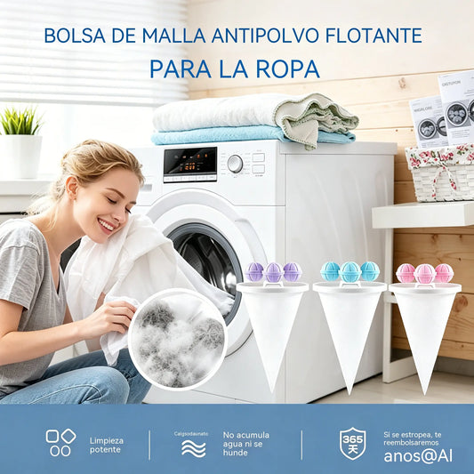 3 artículos 24 euros🎉 Bolsas flotantes de malla polar para lavandería