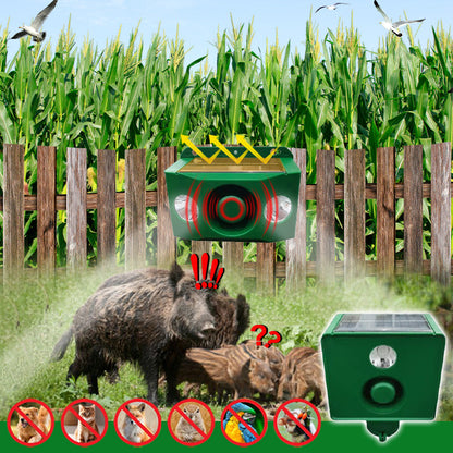 🐅Alarma solar con luz para ahuyentar animales salvajes