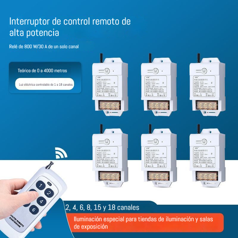 🔌Interruptor de control remoto inalámbrico de 220 V, interruptor de control remoto para motor de bomba de agua, control remoto inalámbrico para luminarias.