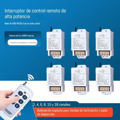 🔌Interruptor de control remoto inalámbrico de 220 V, interruptor de control remoto para motor de bomba de agua, control remoto inalámbrico para luminarias.