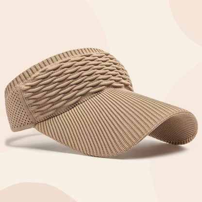 【3 pieza】Sombrero de sol informal de punto para mujer: un accesorio elegante y con estilo; cómodo y ajustable, con un diseño único que irradia elegancia.
