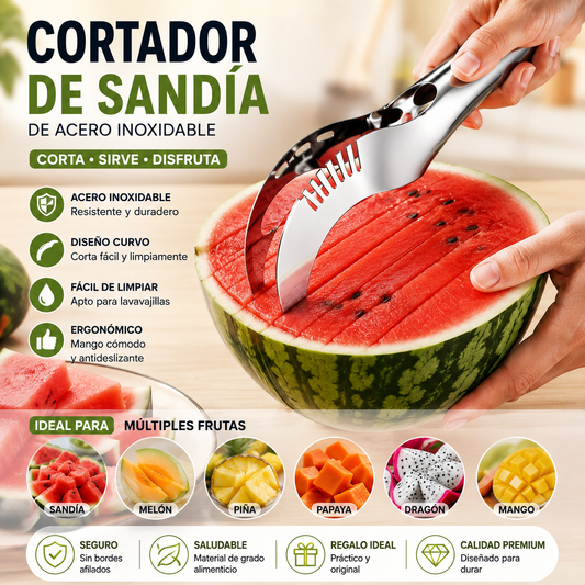 【💥2 piezas】Cuchillo de sandía con molino de viento de acero inoxidable, accesorios de cocina