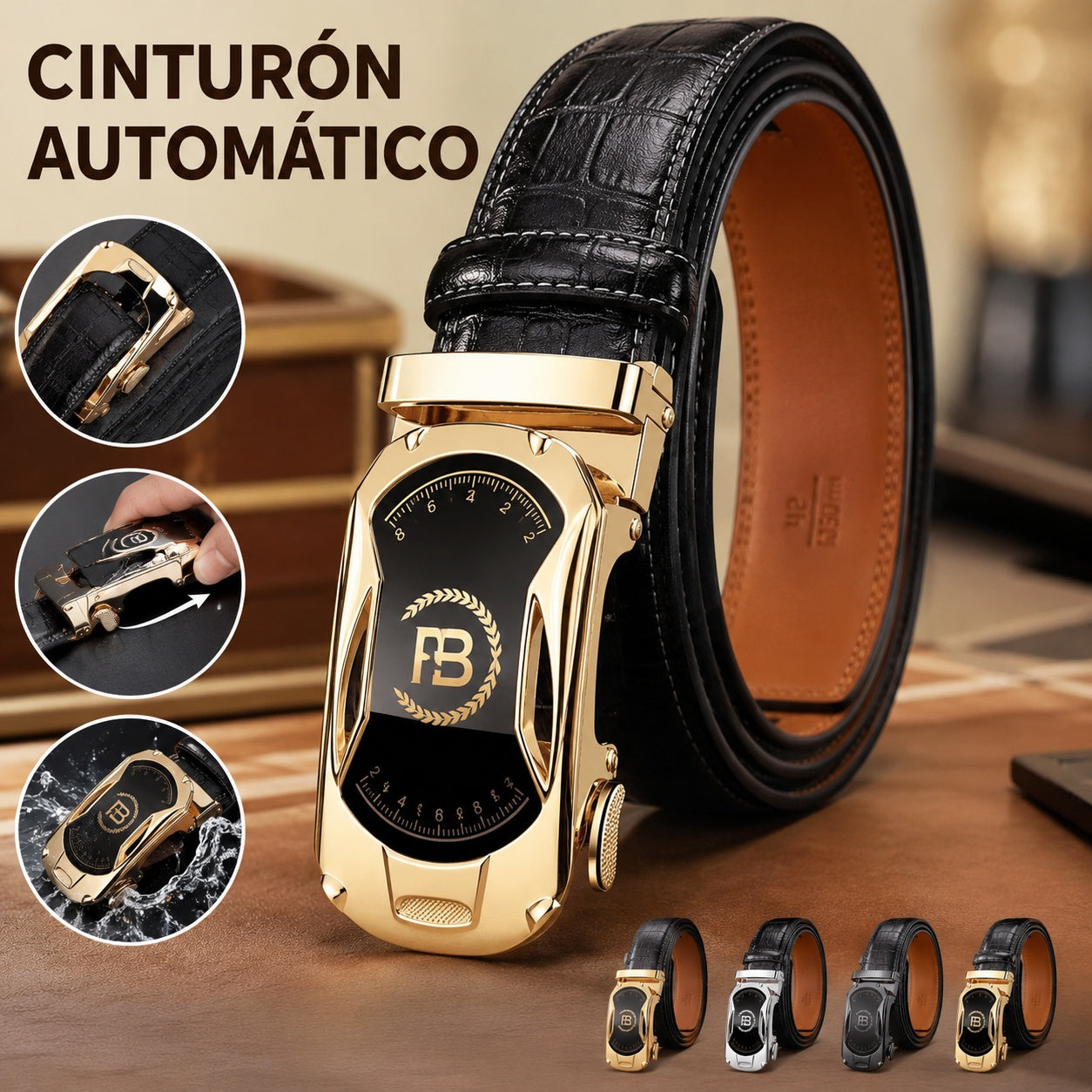 【50%OFF】Nuevo cinturón de hombre de cuero genuino con hebilla automática