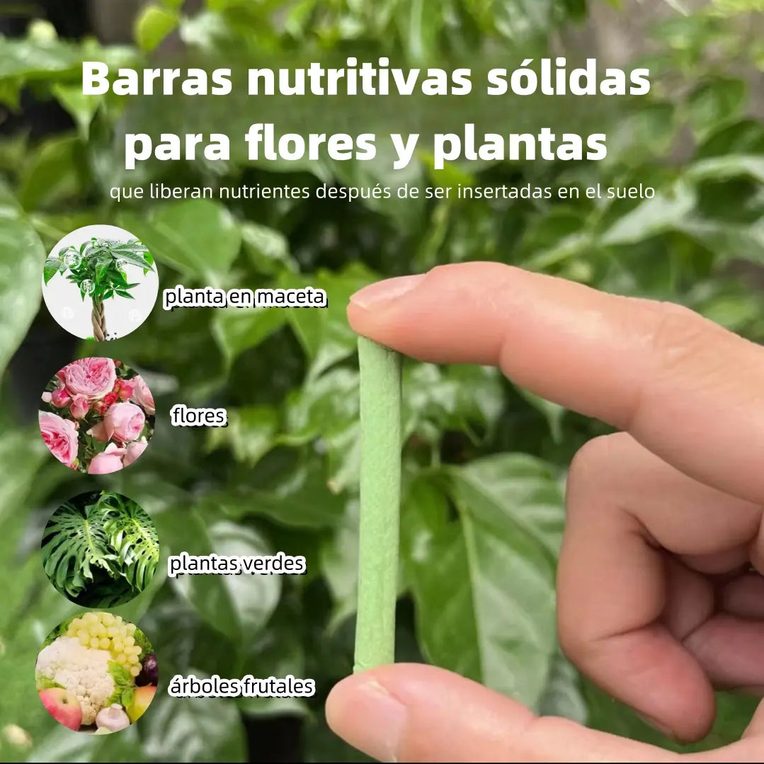 🌱🌱🔥【Compra 100 y llévate 100 gratis】【2 cajas/200 tubos】Abono sólido en barra para flores y plantas, que libera nutrientes lentamente después de ser insertado en el suelo