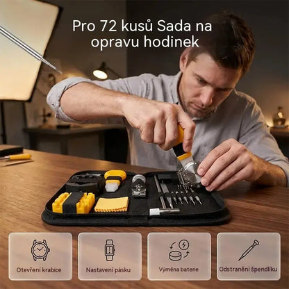 ⌚🔧Sada nástrojů na opravu hodinek [72dílná sada] 630 Kč