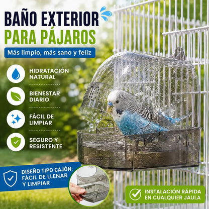 🔥【50%OFF】🐦Bañera para pájaros, accesorios para jaulas de pájaros