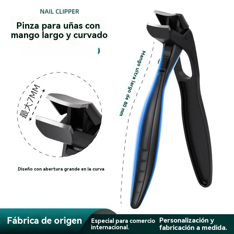 🔥【Compra 1 y recibe 1 gratis】🔥Cortaúñas curvo de acero inoxidable: ergonómico y fácil de usar para personas mayores