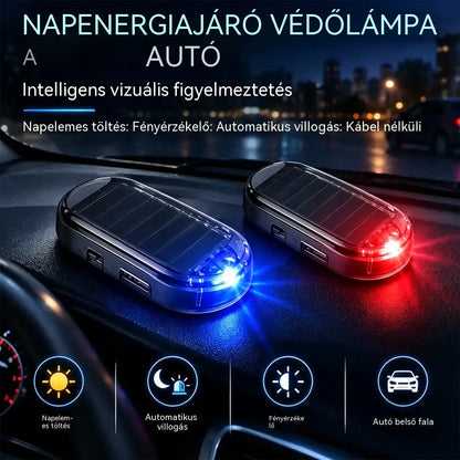 🔥Vegyél egyet, kapj egyet ajándékba!🔥🚗Kompakt, napelemes, villogó LED-es lopásgátló fény