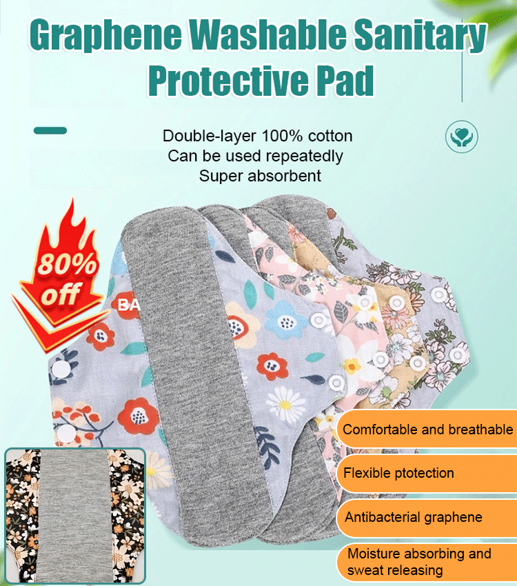 🔥🌈【Compre 3 y obtenga 2 gratis】Almohadilla antibacteriana de algodón y grafeno lavable