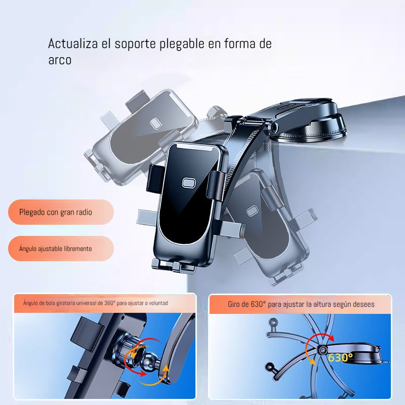 🔥【Compra 1 y llévate 1 gratis】🚗Soporte retráctil y giratorio para navegador GPS de coche con ventosa！