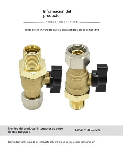 Conjunto de interruptor de corte de aire integrado de uso general para automóviles, remolques de ruedas delanteras, tubos espirales, cilindros auxiliares, líneas de freno y válvulas.