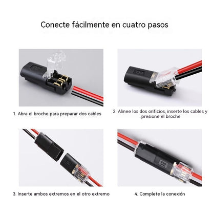 🥳 ¡50% de descuento! ⏰ 【1000 unidades en stock】 Conector de doble cable con hebilla de bloqueo, cierre de seguridad, antideslizante