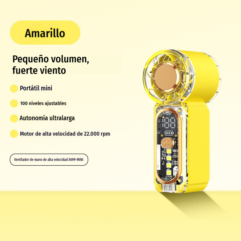 Ventilador pequeño portátil de alta velocidad y larga duración.