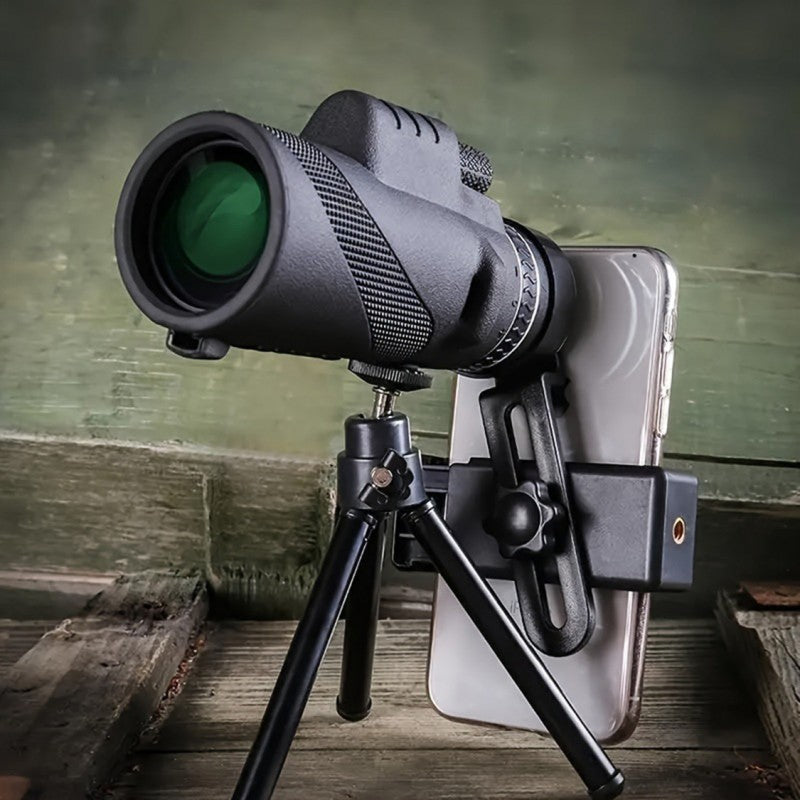 🔭【Monoculares negros 40x60 + clip para teléfono + trípode】Monocular de visión nocturna de alta ampliación y alta definición, modelo nuevo 2026