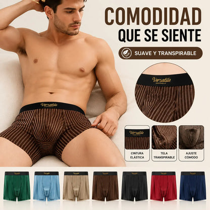 4 piezas【L-4XL】Calzoncillos bóxer antibacterianos de lujo de alta calidad para hombre【40-140kg】
