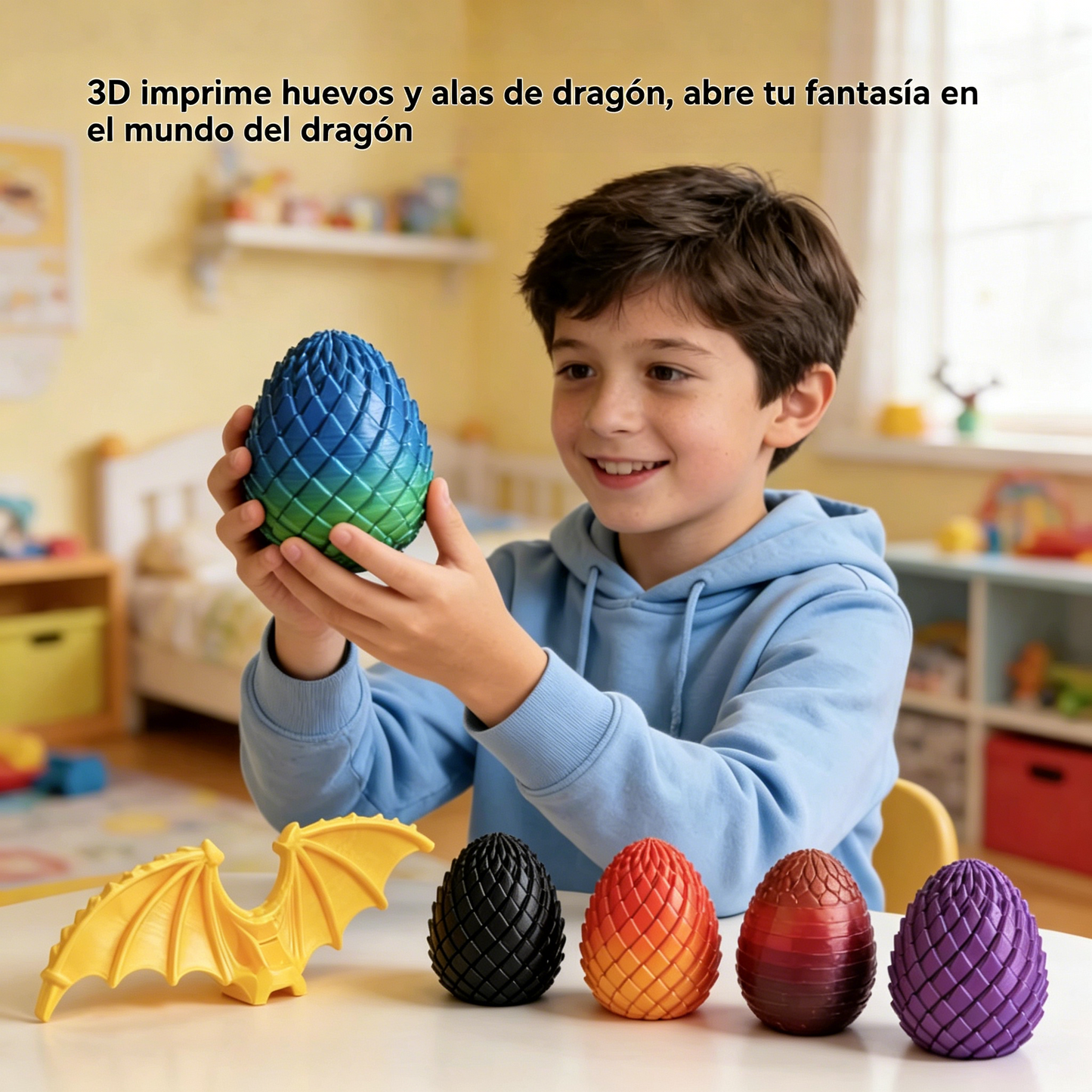 🔥Compra 1, llévate 1 gratis】🦖 🌀 Huevo espiral con textura de escamas de dragón impreso en 3D