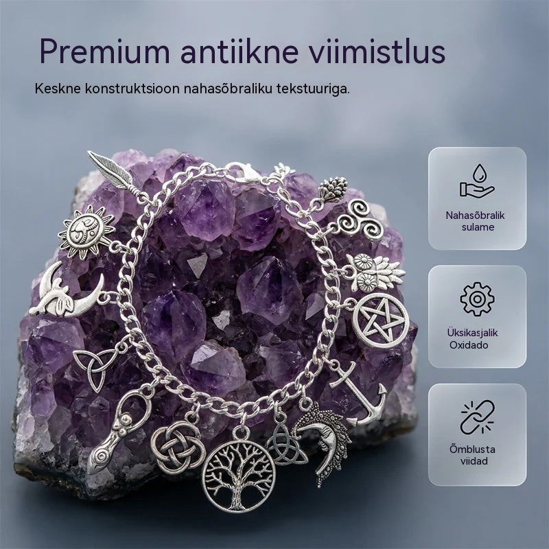 Naiste vintage-stiilis võlukäevõru müstilise hõnguga – taevalikud, gooti ja boheemlaslikud ehted 🔮✨