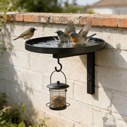 🐦💧 ¡50% de descuento! Comedero de metal para pájaros de pared: resistente a la intemperie, fácil de limpiar e ideal para el jardín, el balcón y la terraza 🌿