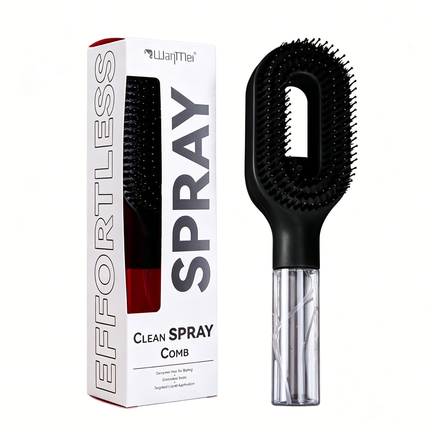 30%OFF🔥Un peine con función de pulverización de un solo botón para evitar eficazmente que el cabello se enrede.
