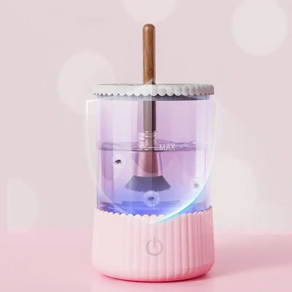 limpiador automático de cepillos de maquillaje: limpieza profunda en 3 minutos, compacto y portátil para viajes, carga usb con funcionamiento silencioso