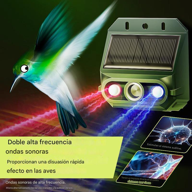 🔥【Compre uno y llévese otro gratis】🔥Repelente solar ultrasónico para animales para exteriores: puede ahuyentar pájaros y animales.