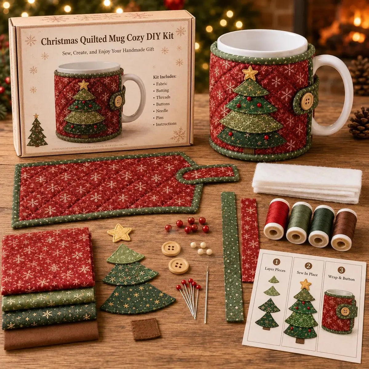 Kit creativo de bricolaje para fundas de taza de tela