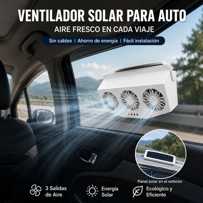 ☀️ Ventilador Solar de Alta Potencia – Aire Fresco Sin Gastar Electricidad