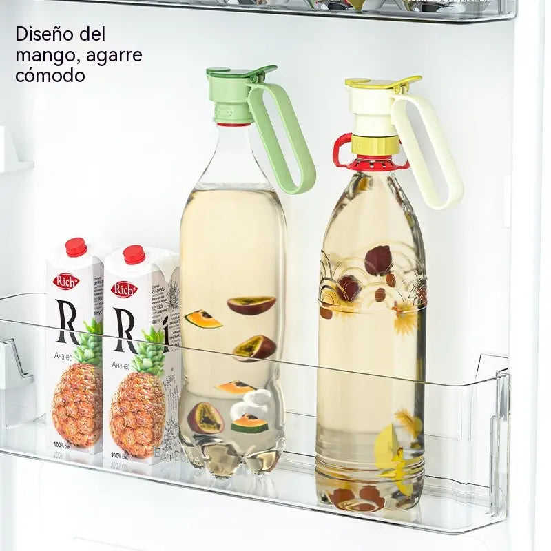 【4 pieza】Dispensador multifuncional portátil y creativo con sistema de sellado a presión para botellas de bebidas.