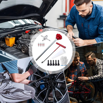 Kit de herramientas para cambio rápido de válvulas de neumáticos de coche