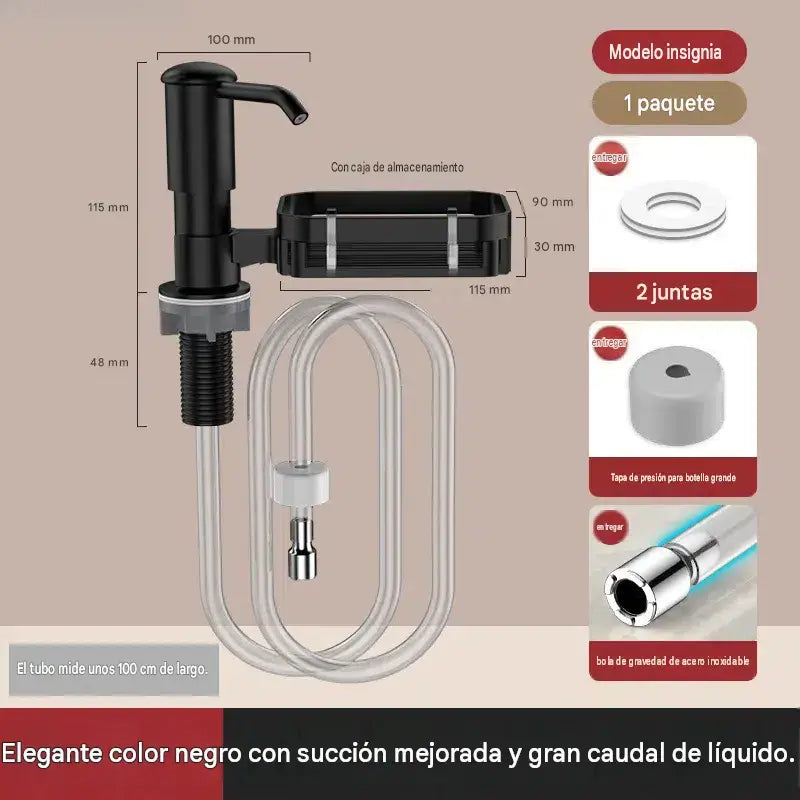 ⏳Oferta por tiempo limitado: 50% de descuento⏰ Dispensador de jabón para cocina de instalación rápida 🚰🧼