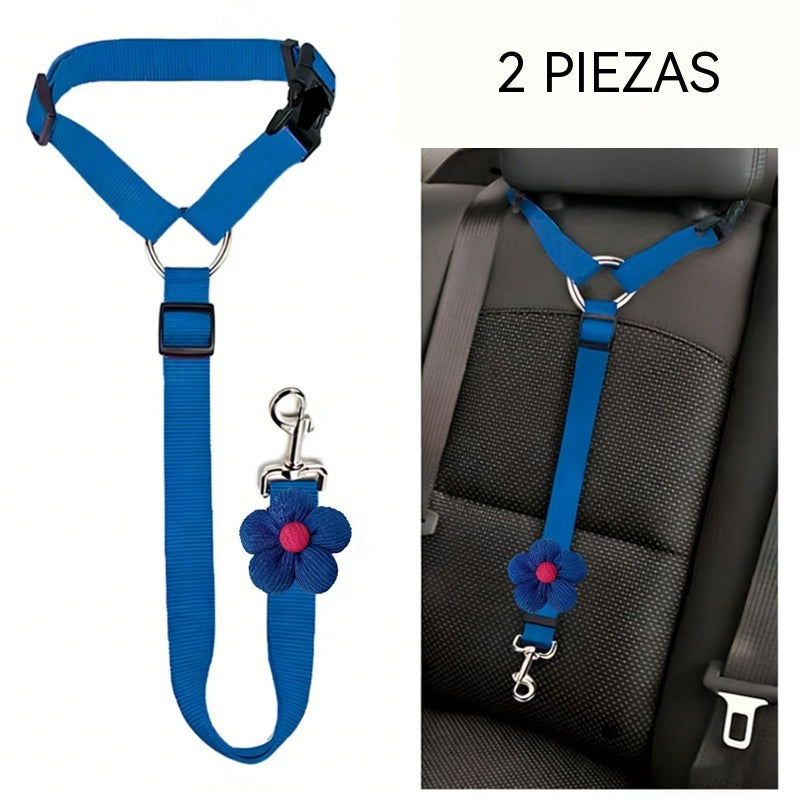 [2 pieza 22 euros] Cinturón de seguridad para perros y correa para pasear (2 en 1)