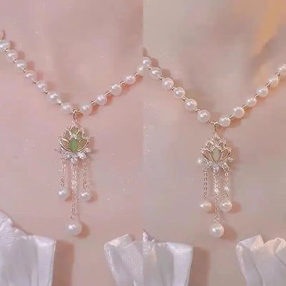 🧡Collar de perlas de clavícula con temperamento