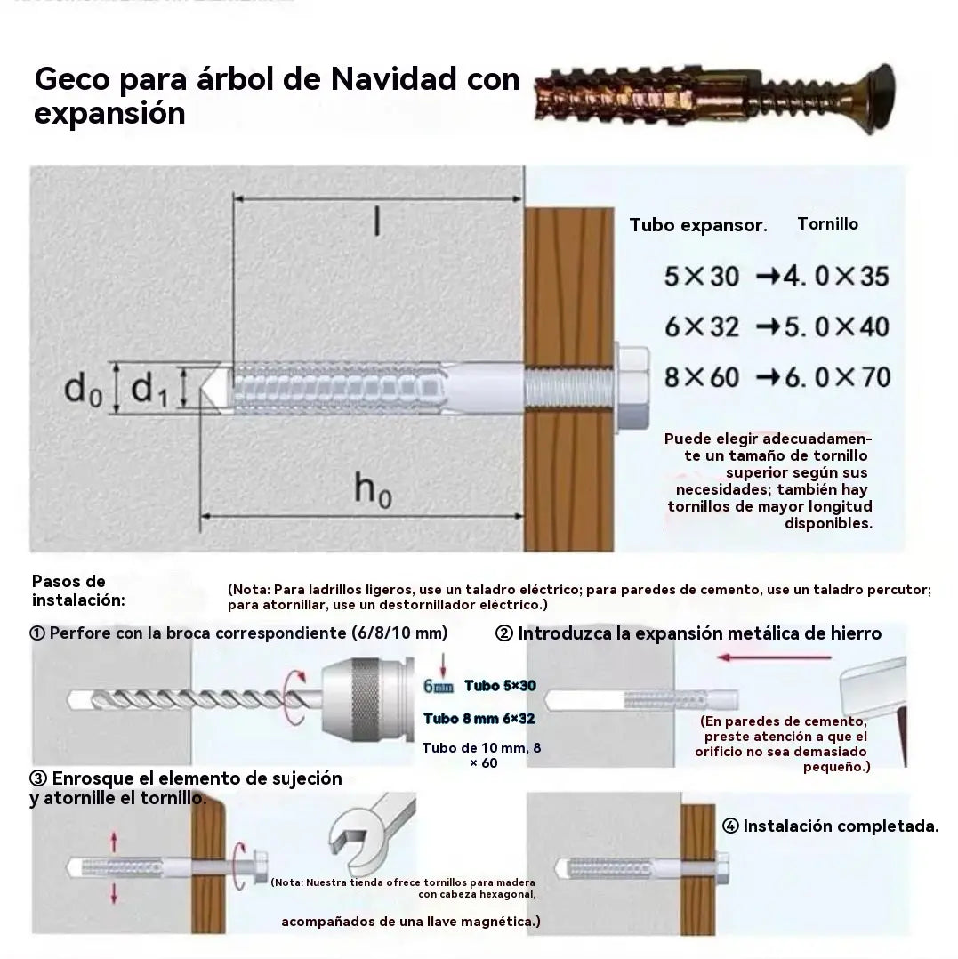 【100/200/300 juegos】🔩 Anclaje metálico dentado súper resistente para fijaciones firmes en cualquier pared