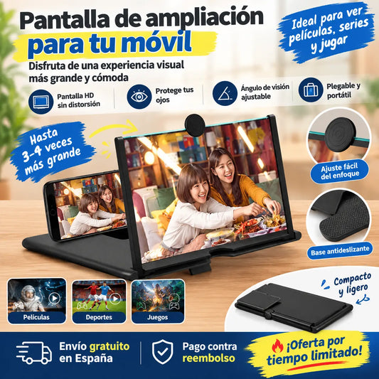 📱 Amplificador de Pantalla para Móvil | Efecto Cine HD | Ligero y Portátil 🎬【Compra 1 y llévate 1 gratis】2 piezas por 26 €