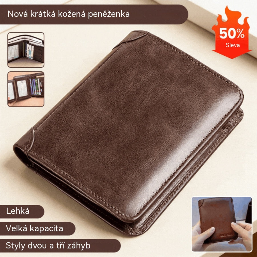 Nová pánská peněženka z pravé kůže s ochranou proti krádeži