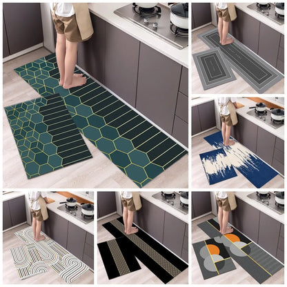 【40*60+40*120cm】Alfombras y moquetas universales para cocina y baño duraderas y resistentes a la suciedad