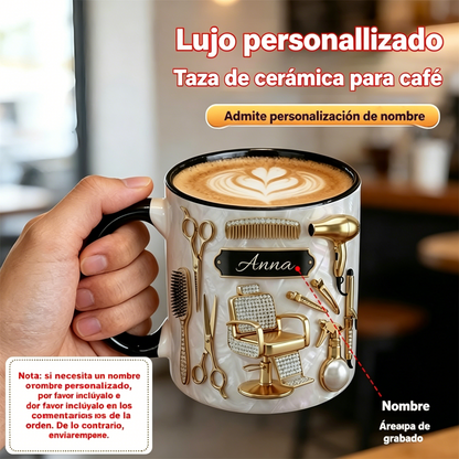 ✨✂️Taza de café de cerámica personalizada, ligera y lujosa