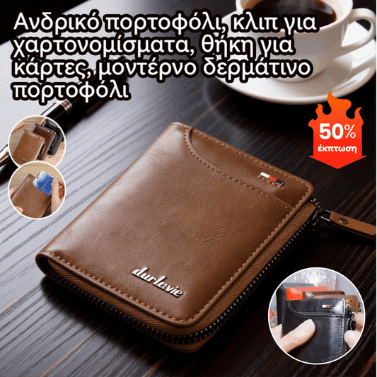 🔒 Cartera antirrobo segura para hombre | Cuero de alta calidad, múltiples ranuras para tarjetas