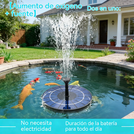 Fuente de agua alimentada por energía solar