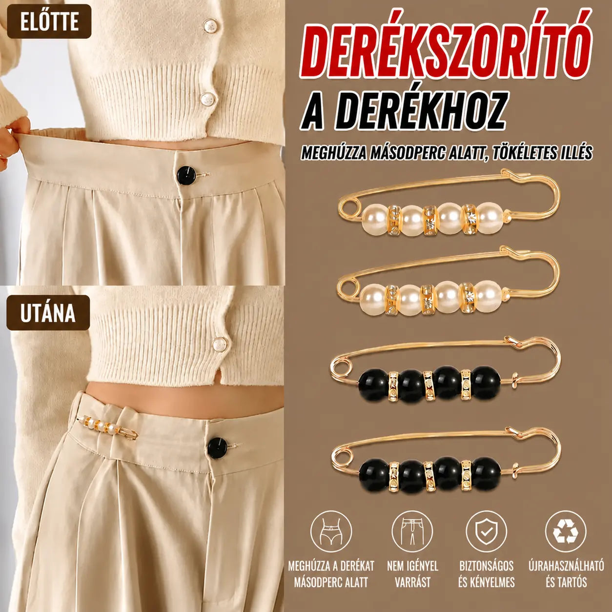 ✨【13 darabos készlet】🌸Gyöngy brosskészlet: kardigánok és ruhák díszítésére használható