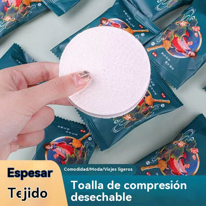 【🔥30 piezas】Toallas portátiles desechables comprimidas, agrandadas, engrosadas y reutilizables