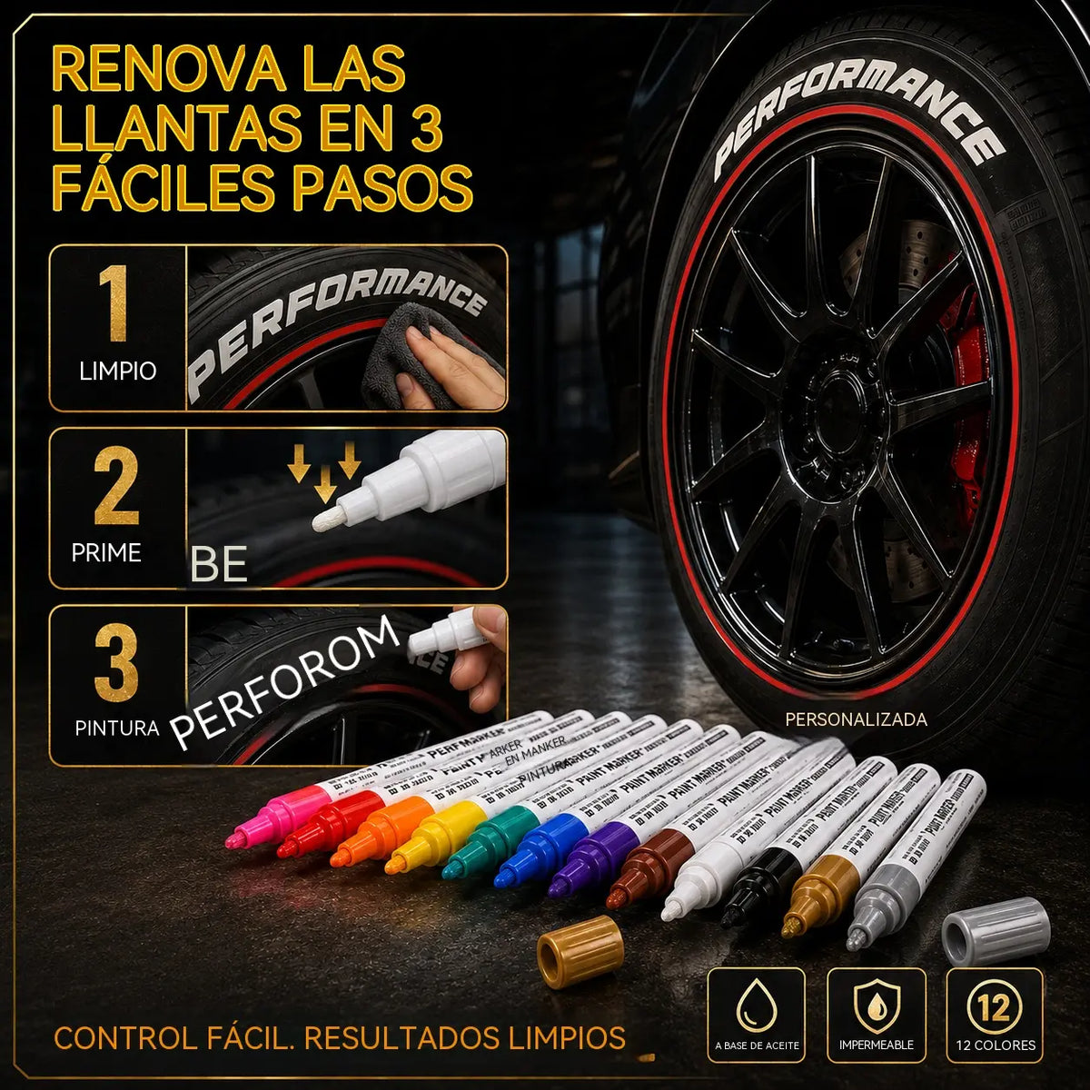 🖊️【Paquete de 12】Con un precio de 27 euros🎨Rotulador de pintura resistente al agua, al aceite y a la decoloración.