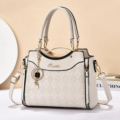 🥰Bolso bandolera para mujer con herrajes dorados, múltiples compartimentos y asa superior.